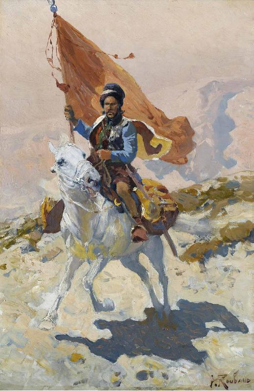 Franz Roubaud Circassian rider France oil painting art